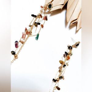 Boho flower statement earrings